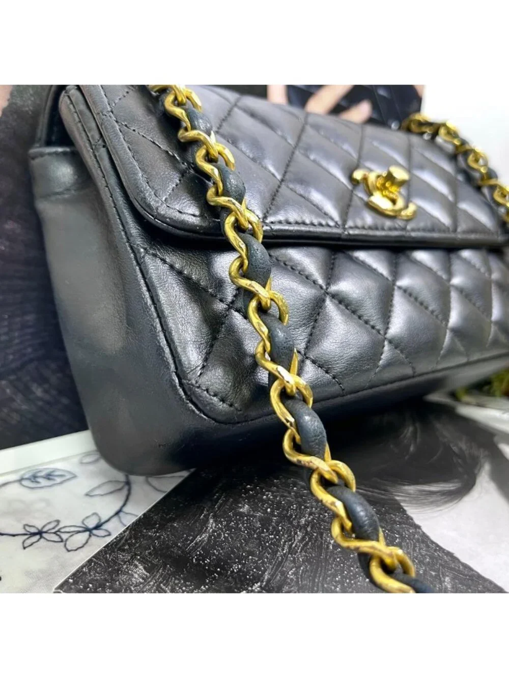 Chanel Vintage Turnlock Quilted Chain Shoulder